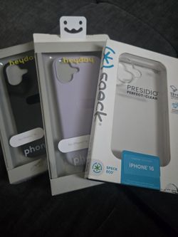 Iphone 16 Case Black, Clear And Purple