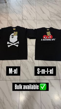 BAPE Graphic T-Shirts Black Two Styles