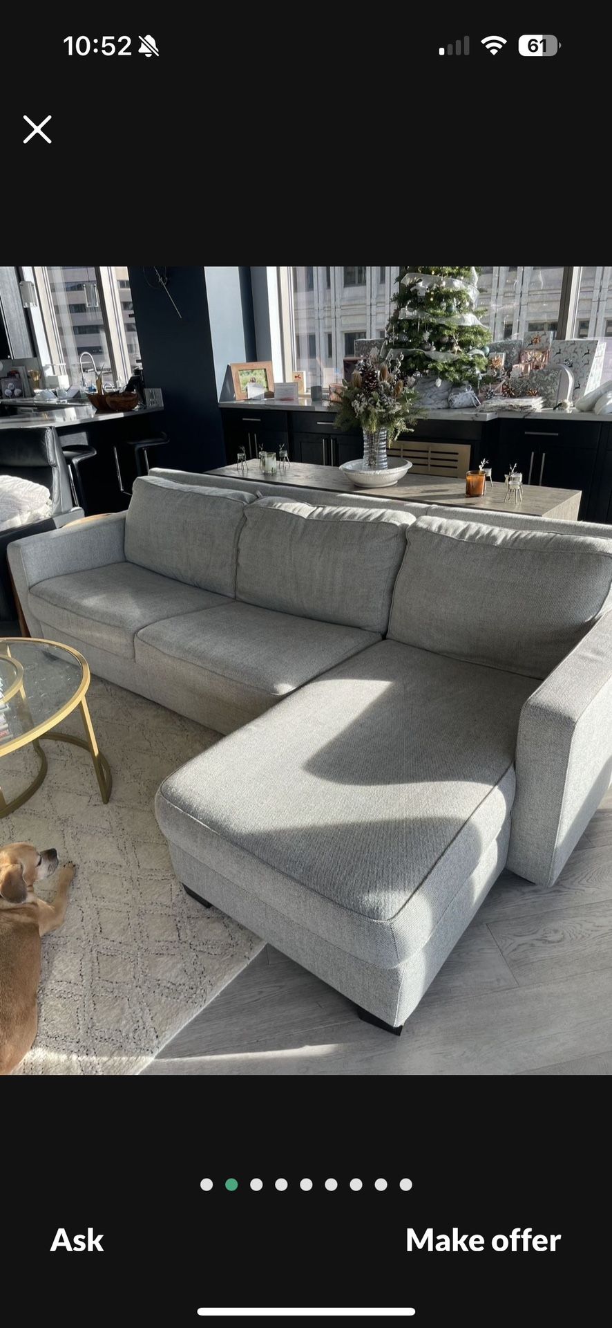West Elm Sleeper Sectional (Moving, Need Gone)