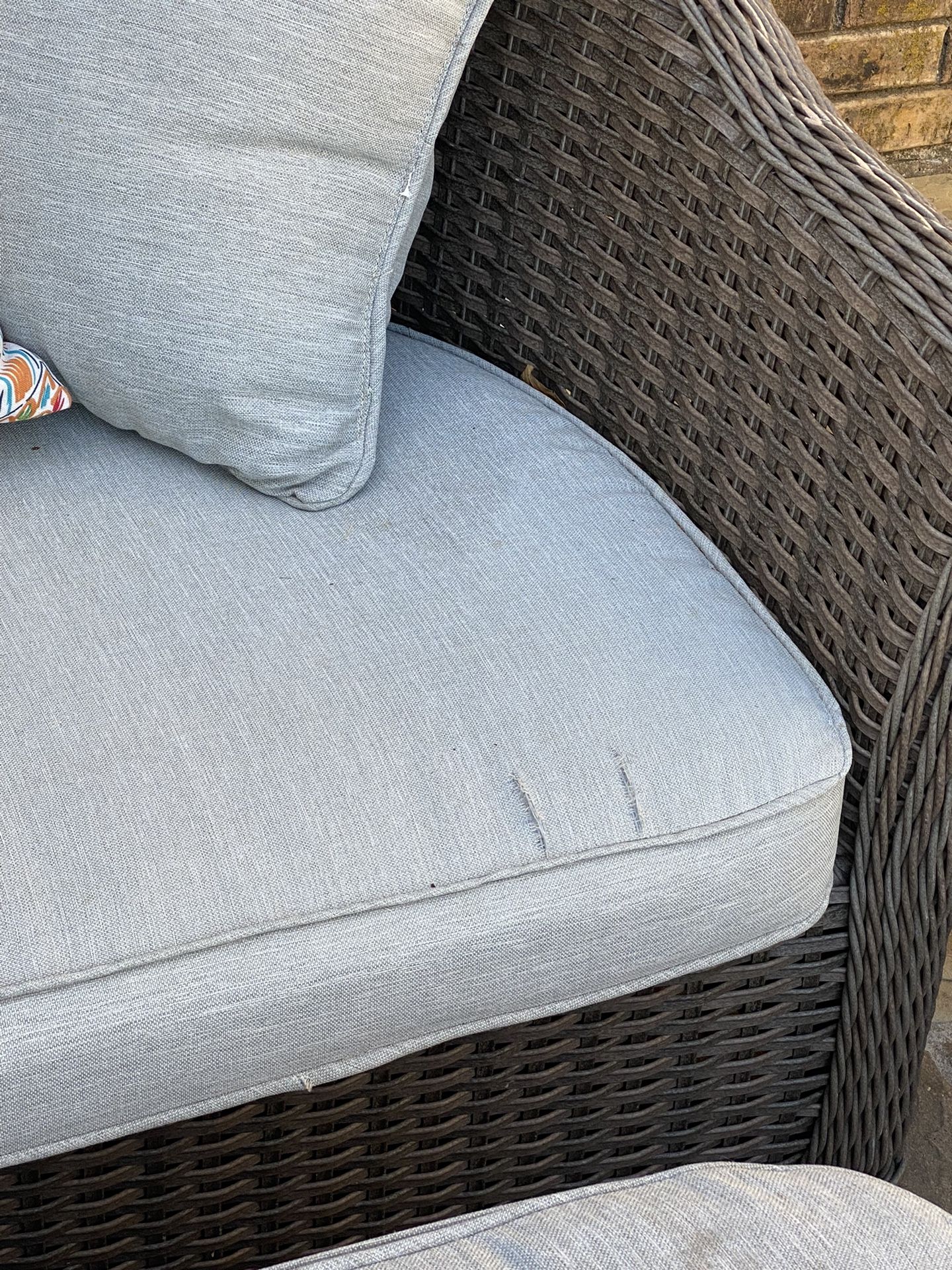 Outdoor 2 Pc Loveseats With Ottoman for Sale in Flower Mound, TX OfferUp