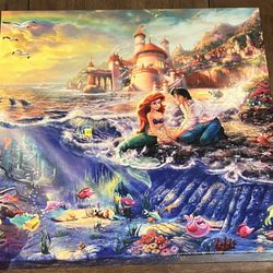 Thomas Kinkade Studios Little Mermaid 14 x 14 Canvas Wrap