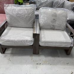 Brand new outdoor patio chair set of 2, with cushions, size in the picture 