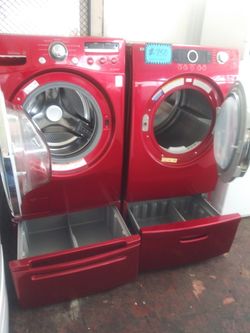 LG front load washer and electric dryer set working perfectly special price $550