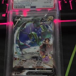 2021 Evolving Skies Rayquaza V Gem Mt 10