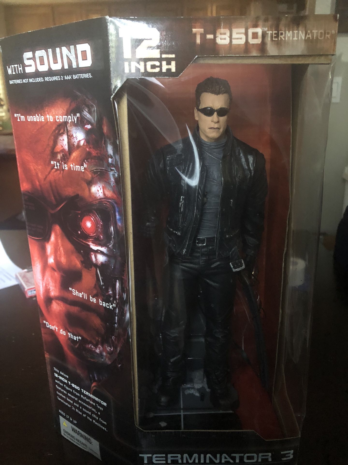 McFarlane Toys Terminator 3 12 inch T-850 Electronic Action Figure 2003 New