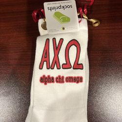 Alpha Chi Omega Socks New