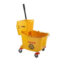 Winco 36qt Mop Bucket With Side Press Wringer