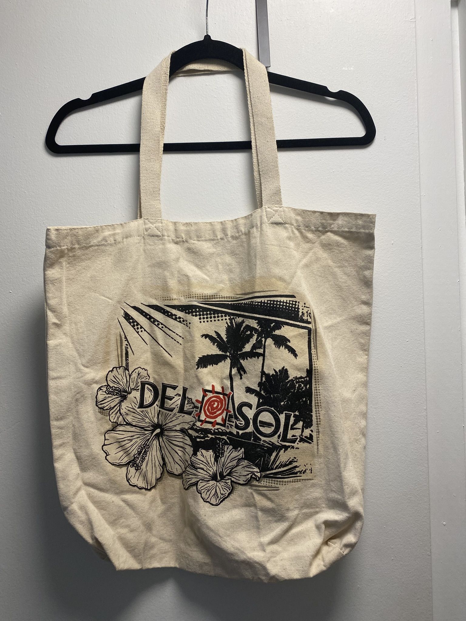 ☀️Del Sol - Color Changes in the Sun Canvas Tote Beach Bag