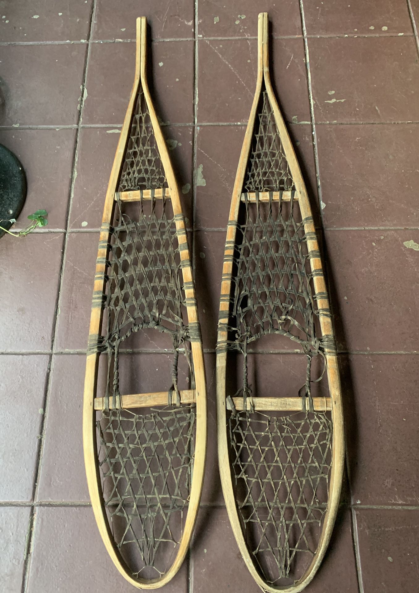 Pair of antique snowshoes