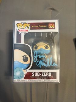 Funko Pop Sub-Zero #536 Mortal Kombat Signed by Jim Miller w/ COA