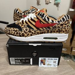 Size 10.5 - CLEAN Nike Atmos x Air Max 1 DLX 2018 Animal Pack 2.0