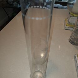 Glass Flower Vase 14 Inches High