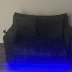 Black Couch With Lights