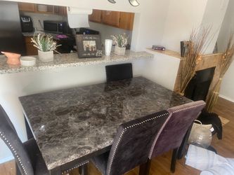 Marble table and chairs