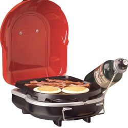 Coleman Fold N Go Propane Grill, Portable & Lightweight Grill with Push-Button Starter, Adjustable Burner, Built-In Handle, & 6,000 BTUs of Power for 