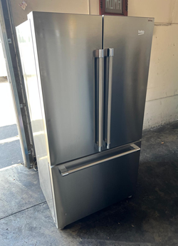 Great deal — Beko Stainless French Door Fridge (clean, bottom freezer)