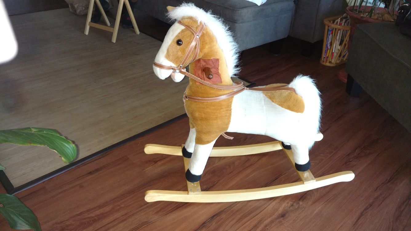 Plush rocking horse
