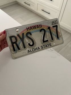 Hawaiian license plate