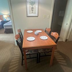 Wooden Table With Seats 