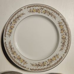 Ekco International Golden Autumn Service For Four, Sugar Bowl And Creamer, Gravy Boat 