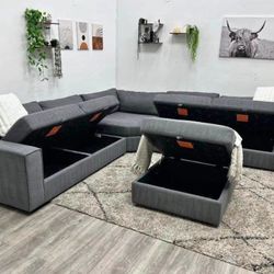 Gray Sectional Couch - Free Delivery 