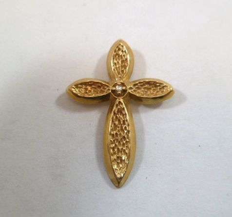 14K Gold Cross Pendant