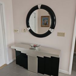 Art deco mirror and console