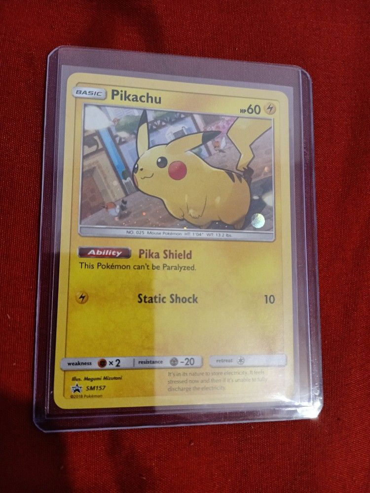 Pokémon TCG Pikachu SM Black Star Promo SM157 Holo Promo INM/Mint 2018