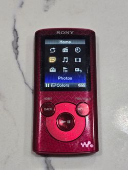 Sony Walkman E Series NWZ-E383 MP3 Digital Media Player Red Rechargeable Battery