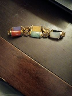 Jade and Gold Bracelet