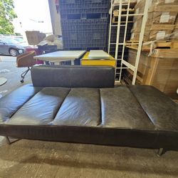Couch- Black Leather Couch 