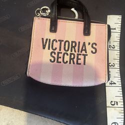 Victoria secret keychain pouchette chain purse coin bag wallet change handbag