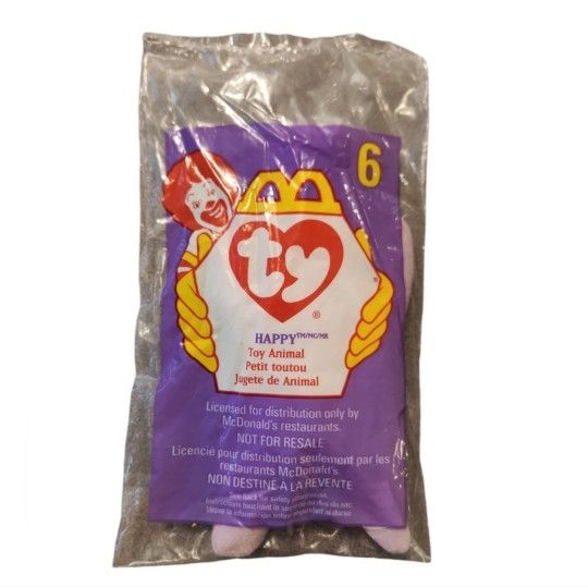 Vintage 1998 McDonald's Ty Happy Toy Animal #6 NEW