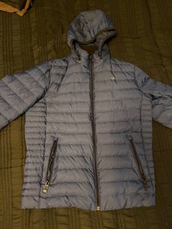 calvin klein mens puffer dark blue size large