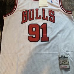 Bulls Mitchell And Ness Rodman Jersey Size Xl