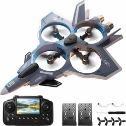 EVA Fighter Jet RC Drone Brushless 2.4GHz 4CH Camera Screen Remote | New, Open Box & Tested!