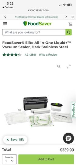 FoodSaver Elite All-in-One Liquid+ Vacuum Sealer