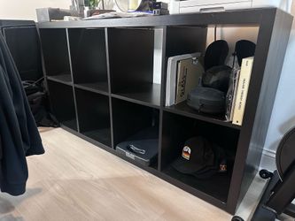 2 IKEA KALLAX shelves White and Black