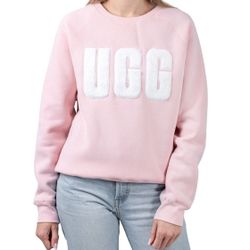 UGG Sweatshirt Size Small Pink Rare Find Beautiful White Logo Sweater Women