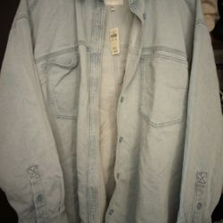 American Eagle Oversized Jean Cardigan 