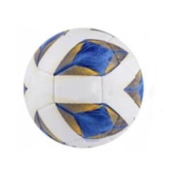 Soccer Ball White Blue and Gold