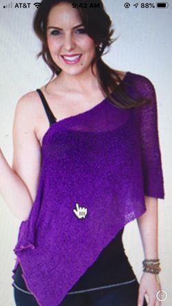 Violet knit poncho top