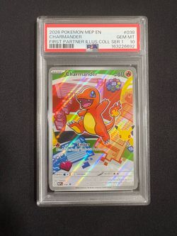 PSA 10 Charmander 038 – First Partner Illustration Collection Series 1 – Pokemon TCG Card