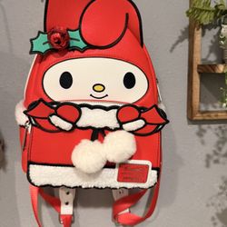 Loungefly My Melody Holiday Bell Mini Backpack