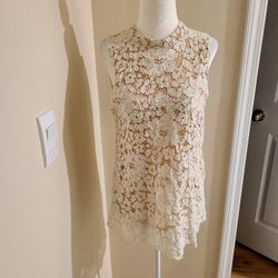 Lace Top With Tan Lining