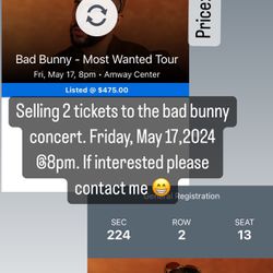 2 Bad Bunny Tickets 