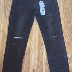 Black Purple Jeans