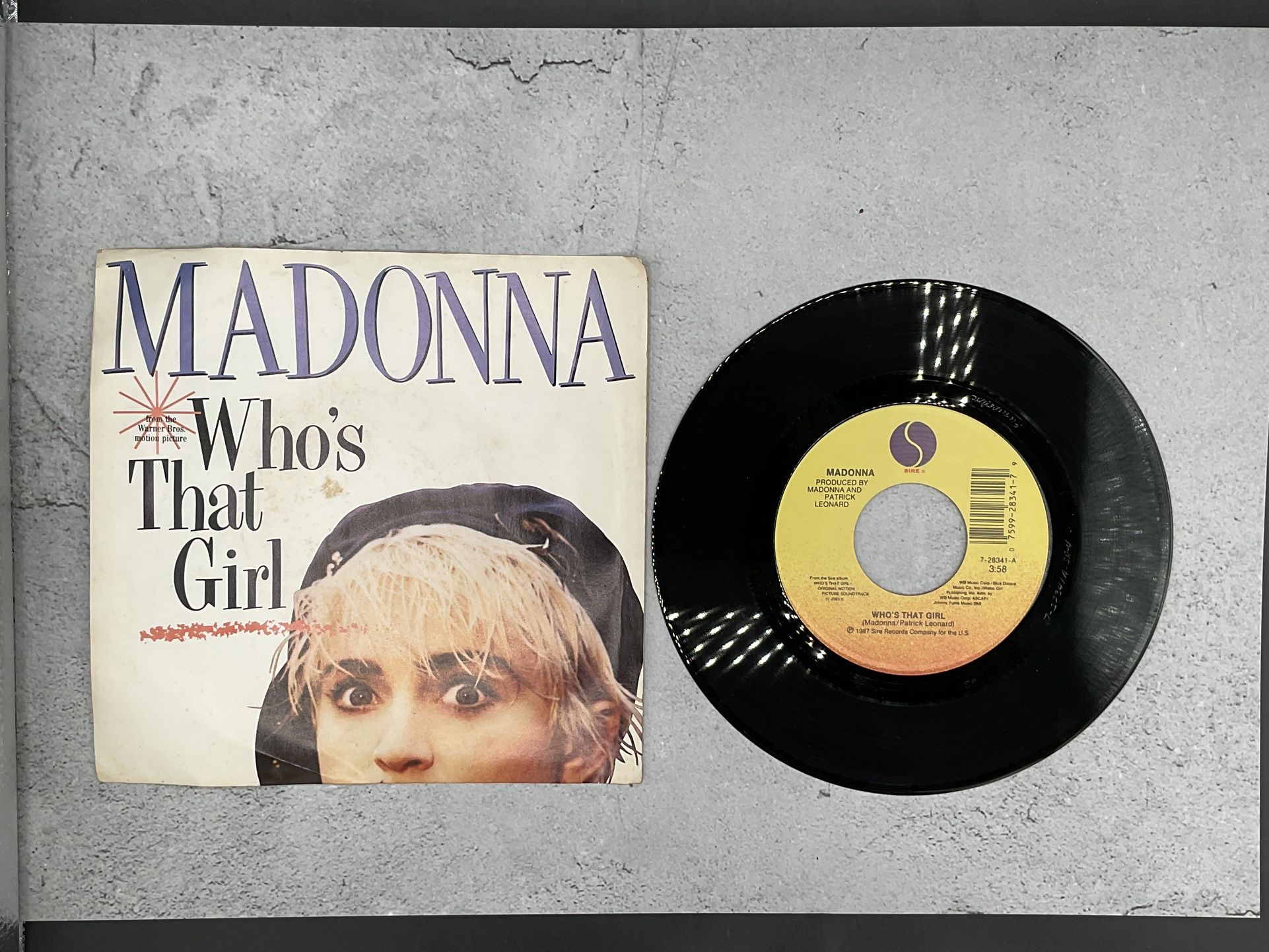 Madonna “Who’s That Girl” 45 Vinyl Record