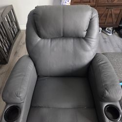 Faux Leather Power Lift Recliner With Massage And Heating