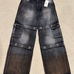 Black Raver Jeans MNML Baggy Ring Denim